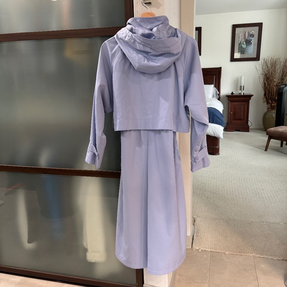 L. L. Bean Hooded Trench Raincoat - Lavender / Periwinkle Size M - Picture 4 of 11
